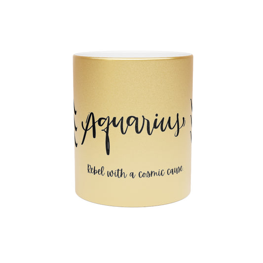 Aquarius Zodiac Mug – “Wild Mind, Brave Heart” Astrology Gift