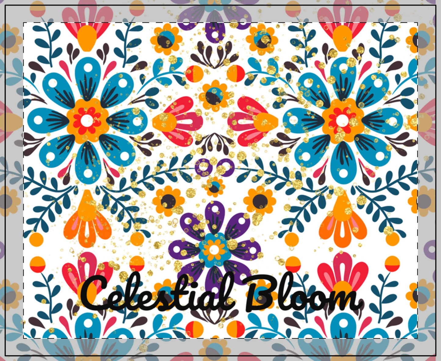 Celestial Bloom 11oz Glass Candle - Floral Decorative Candle for Home Décor & Gifts