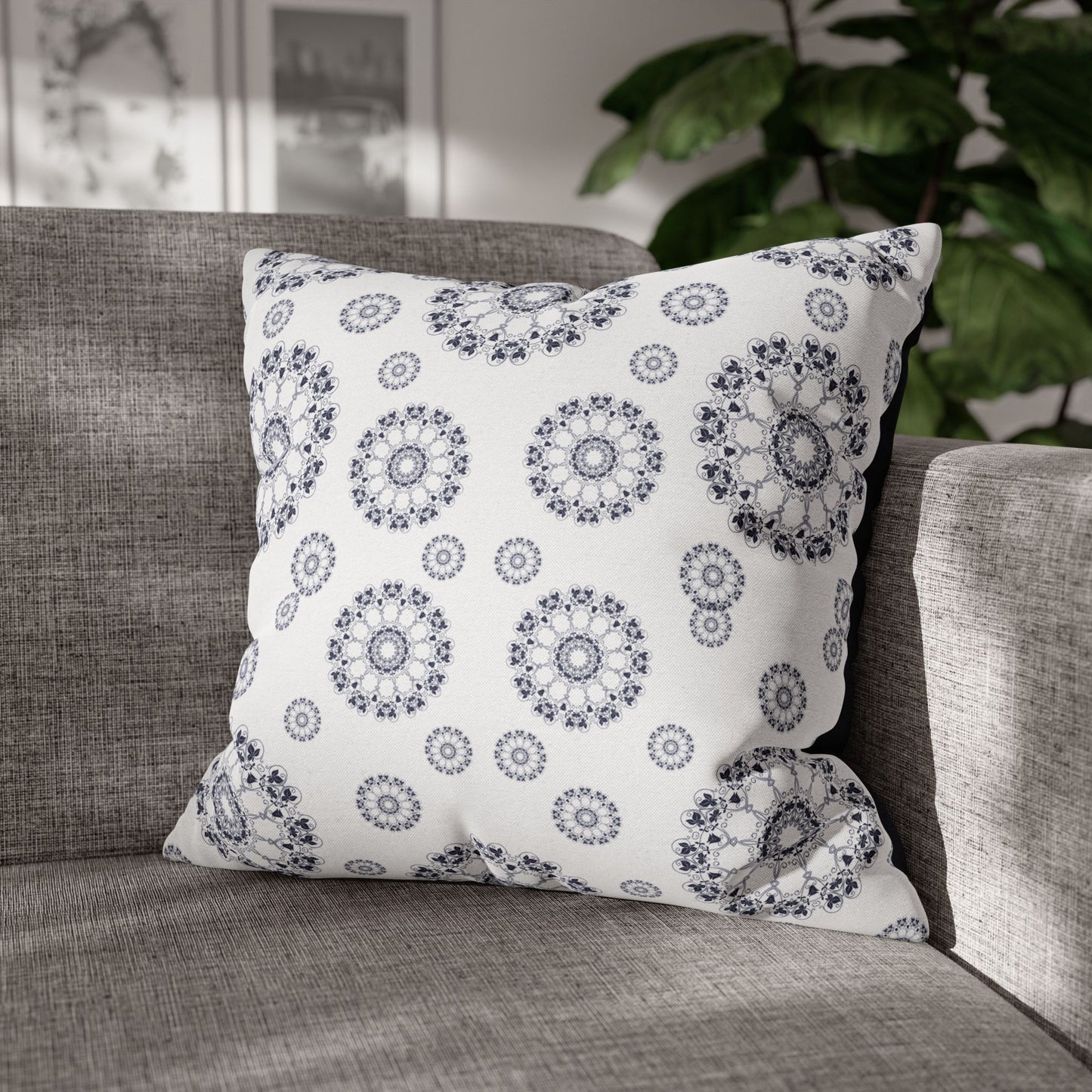 Boho Decorative Pillowcase | Cozy Home Decor, Bohemian Gift, Cushion Cover, Mandala Design, Bedroom Accessory