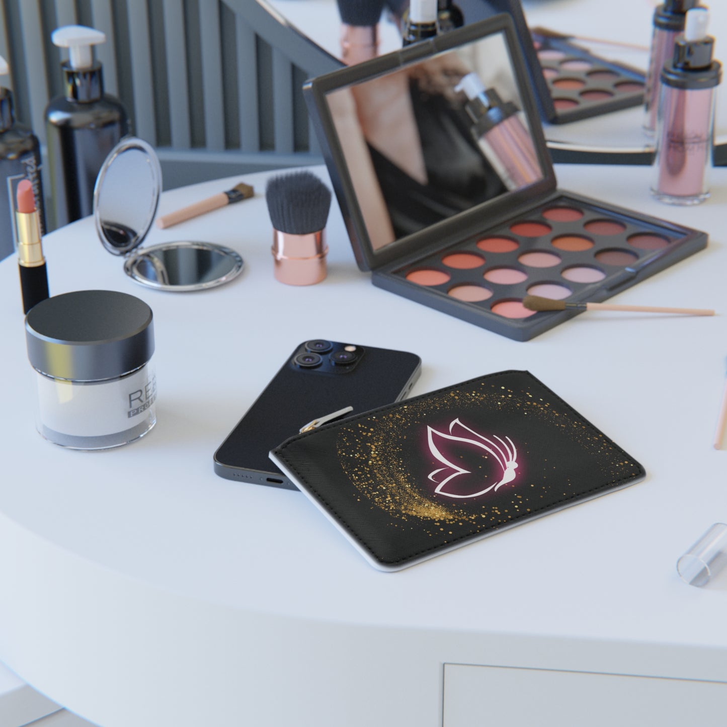 Gleaming Butterfly Mini Clutch Bag - Elegant Floral Design for Special Occasions