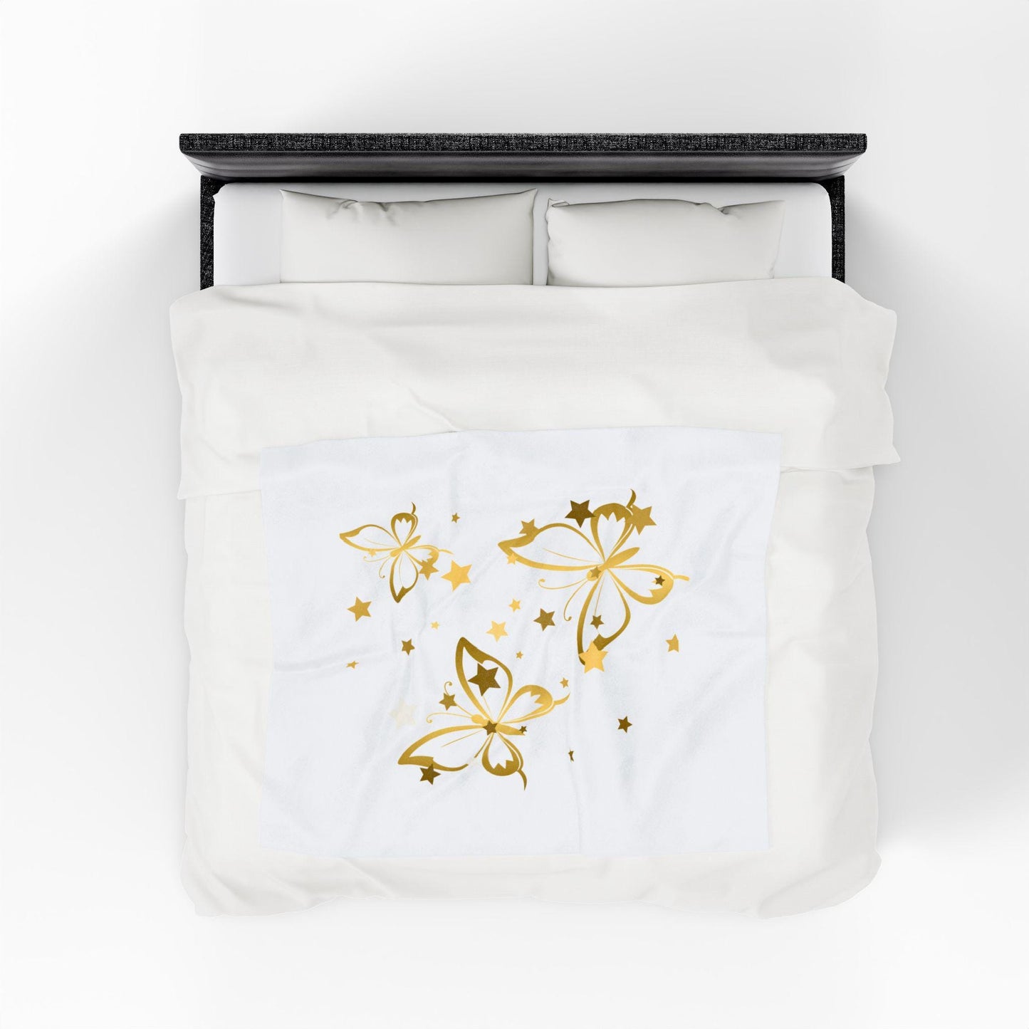 Butterfly Dream Velveteen Plush Blanket, Cozy Throw, Bedspread, Gift for Her, Luxury Home Decor, Baby Shower, Wedding Gift