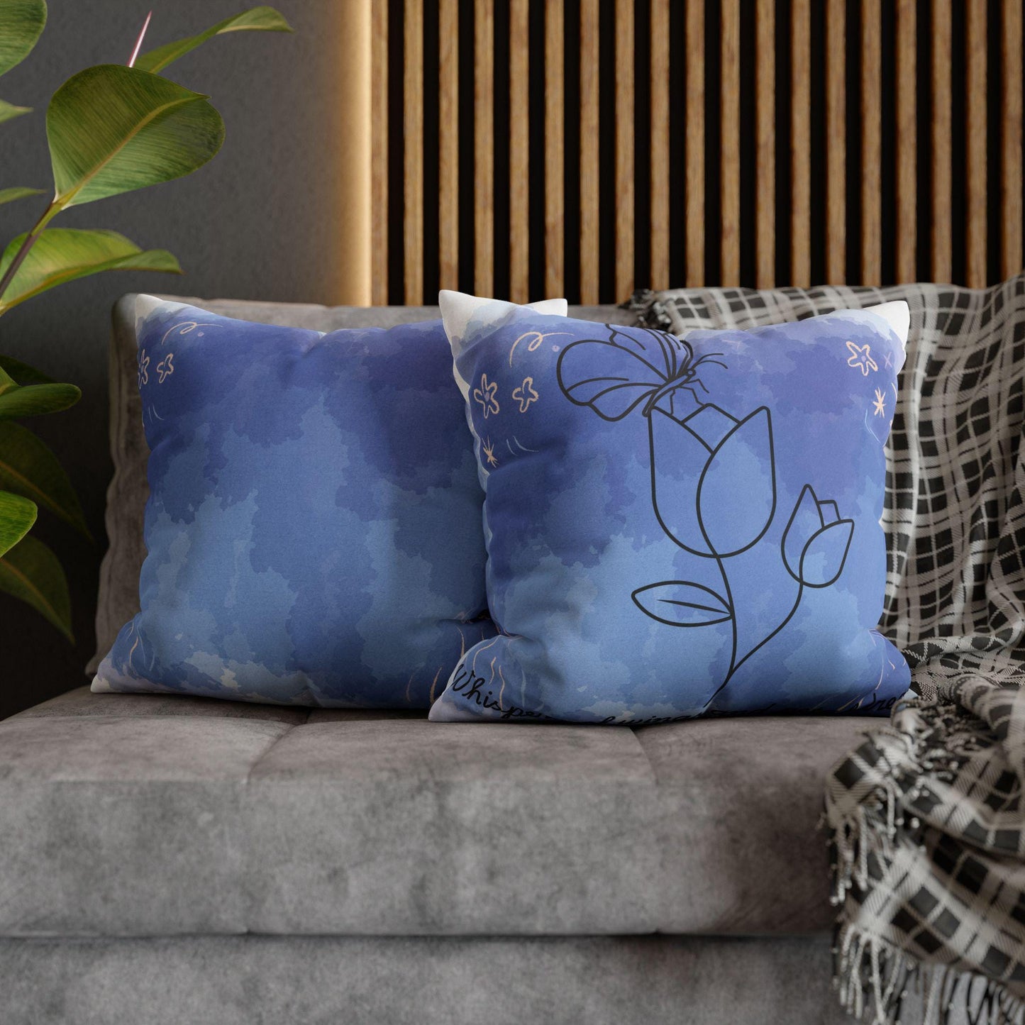 Whimsical Floral Pillowcase, Cozy Decor Gift, Bedroom Accent, Boho Home, Dreamy Atmosphere, Mother's Day