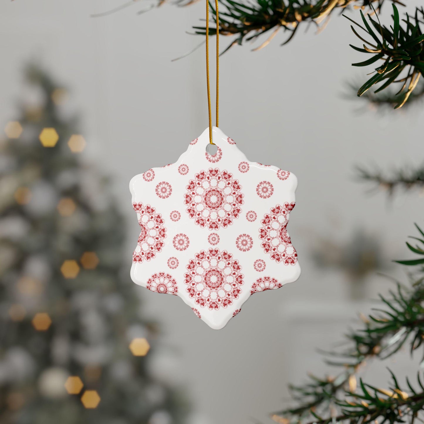 Ceramic Holiday Ornaments | Festive Decorations, Custom Gifts, 2-Sided Print, Christmas Tree Decor, Seasonal Home Accents