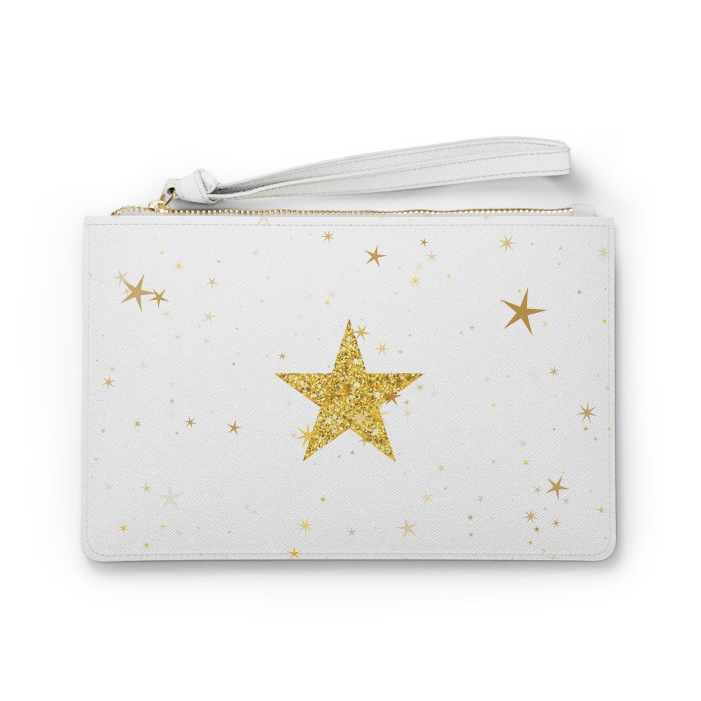 Sparkly Star Clutch Bag - Elegant Gold Glitter Purse, Night Out Bag, Party Accessory, Holiday Gift, Fashion Statement