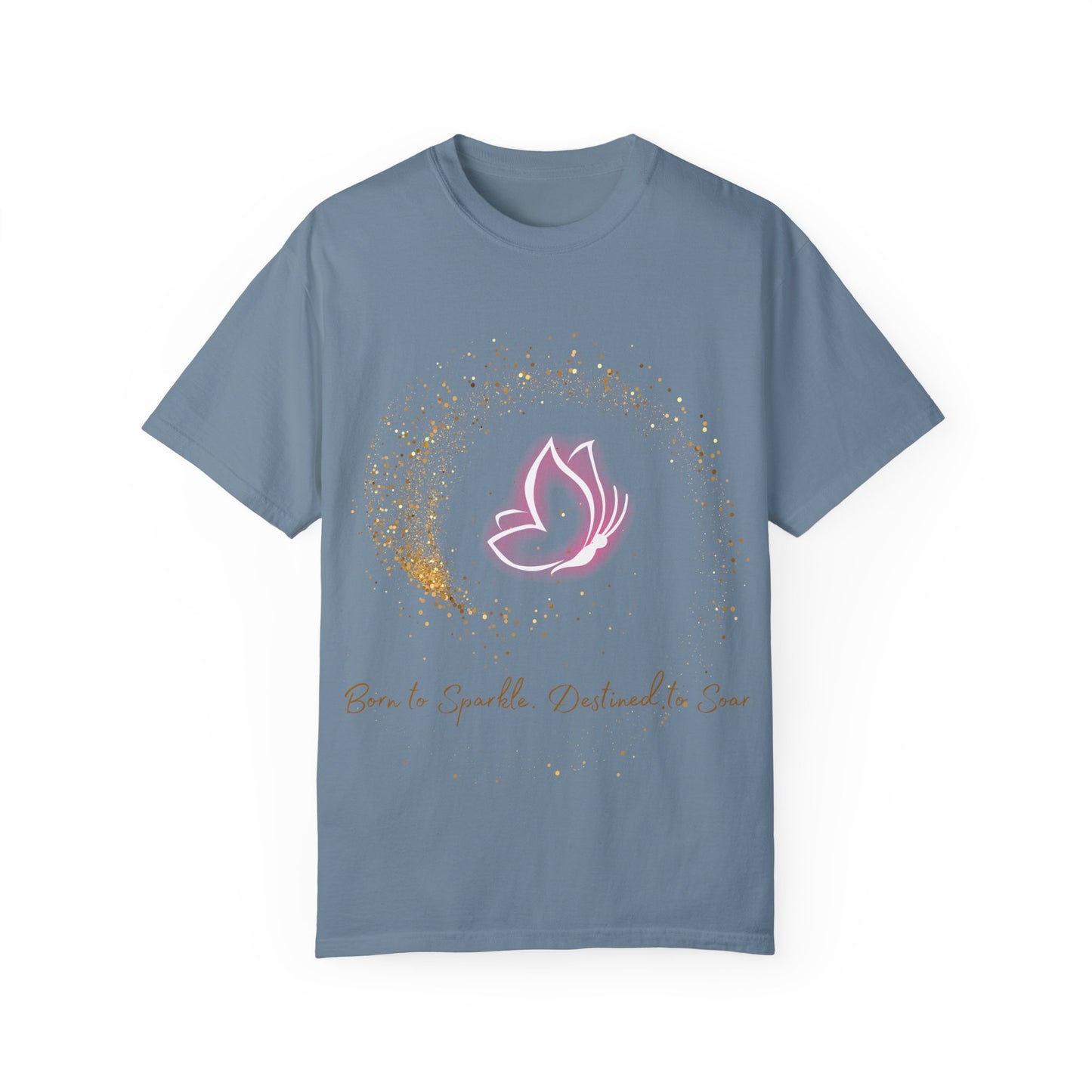 Inspirational Butterfly T-Shirt – Born to Sparkle Destined to Soar – Motivational Mint Tee
