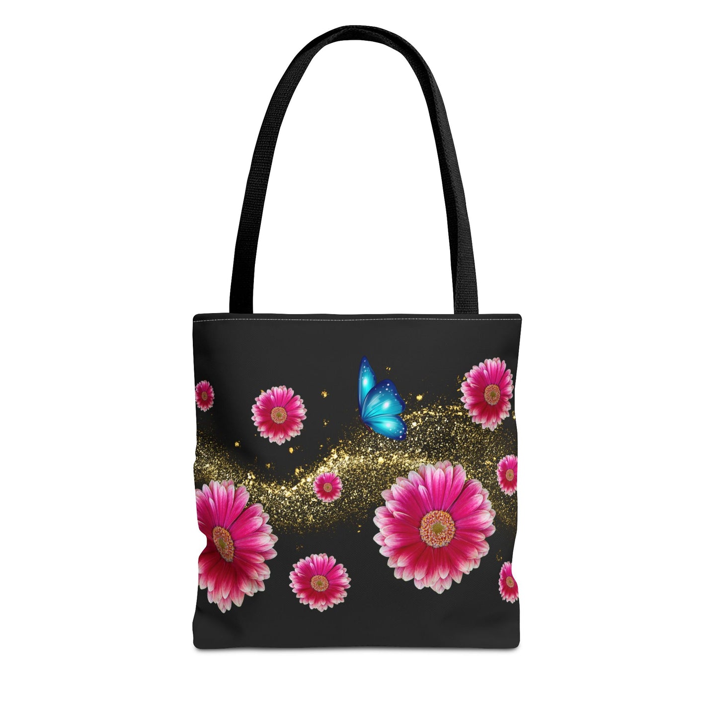 Floral Butterfly Tote Bag, Flower Power Bag, AOP Floral Shopper, Spring Tote, Gift for Nature Lovers, Eco-Friendly Bag