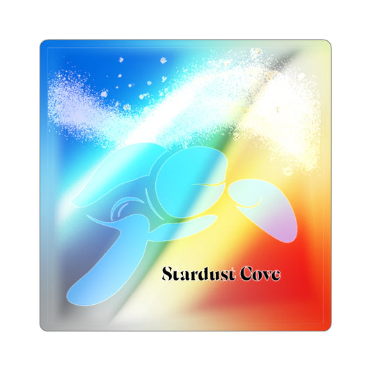 Holographic Sea Turtle Sticker – Stardust Cove Ocean-Inspired Vinyl Decal