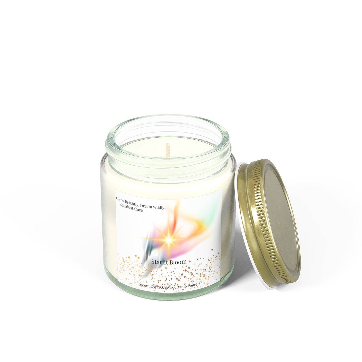 Starlit Bloom Scented Candle - Coconut Apricot Wax (4oz, 9oz)