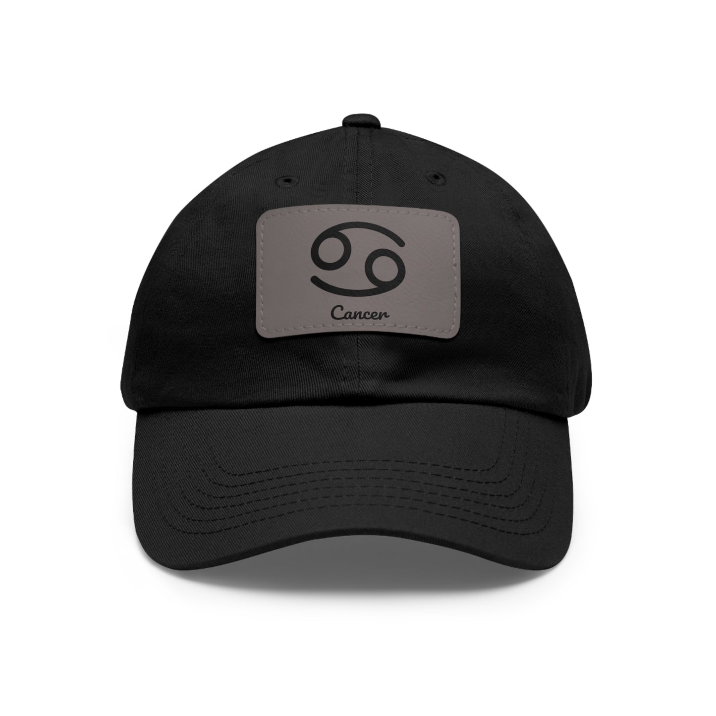 Cancer Zodiac Dad Hat – Leather Patch Astrology Cap | Water Sign Horoscope Gift for Men & Women