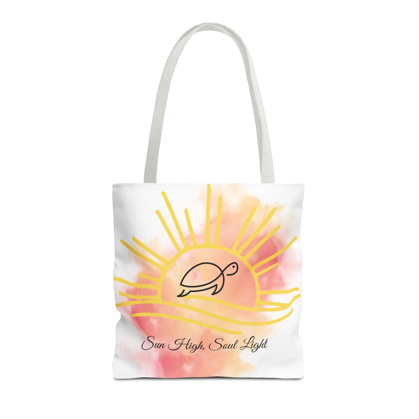 Sun High Tote Bag - Inspirational Turtle Design for Beach Lovers