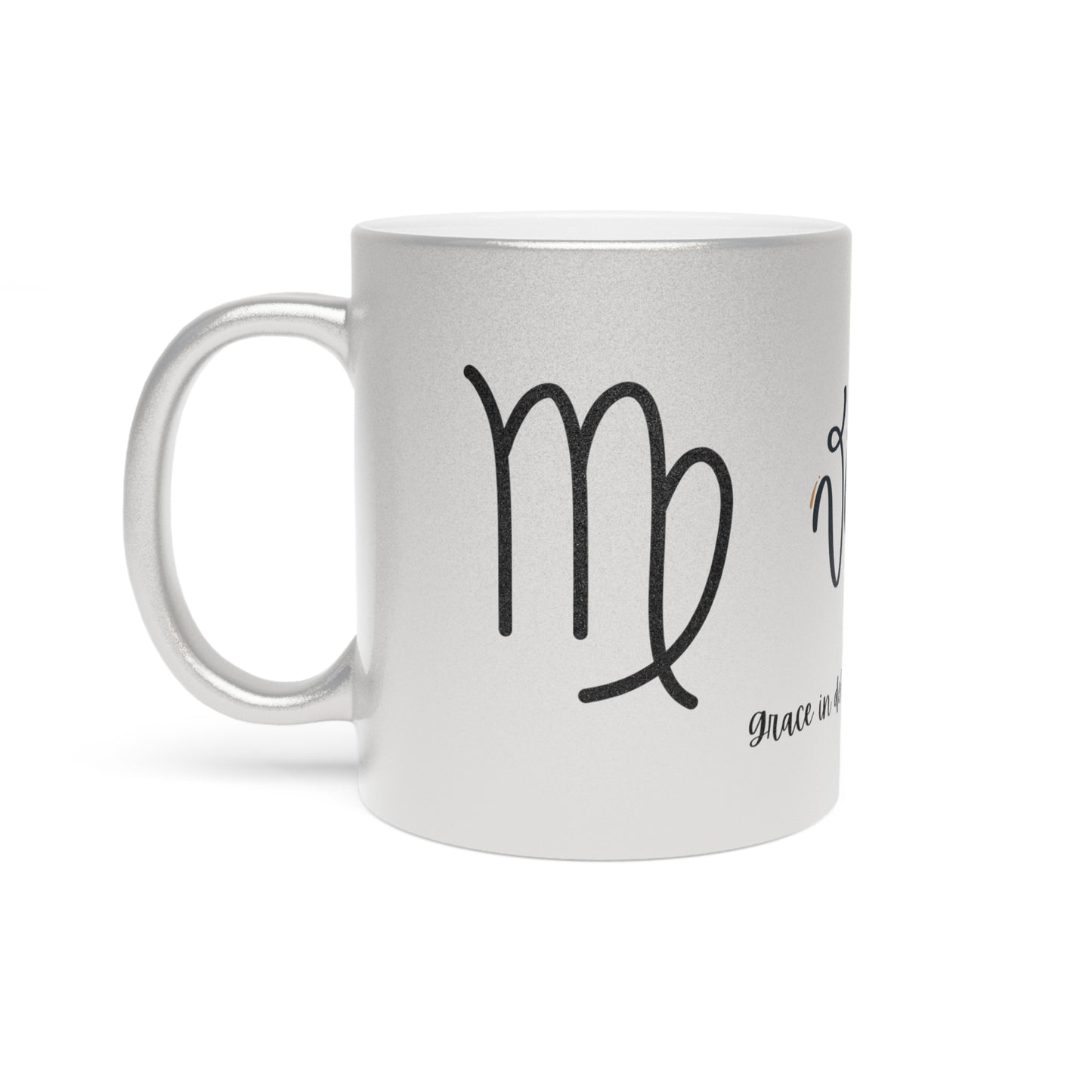 Astrology Virgo Metallic Mug - Silver & Gold Coffee Cup for Zodiac Lovers