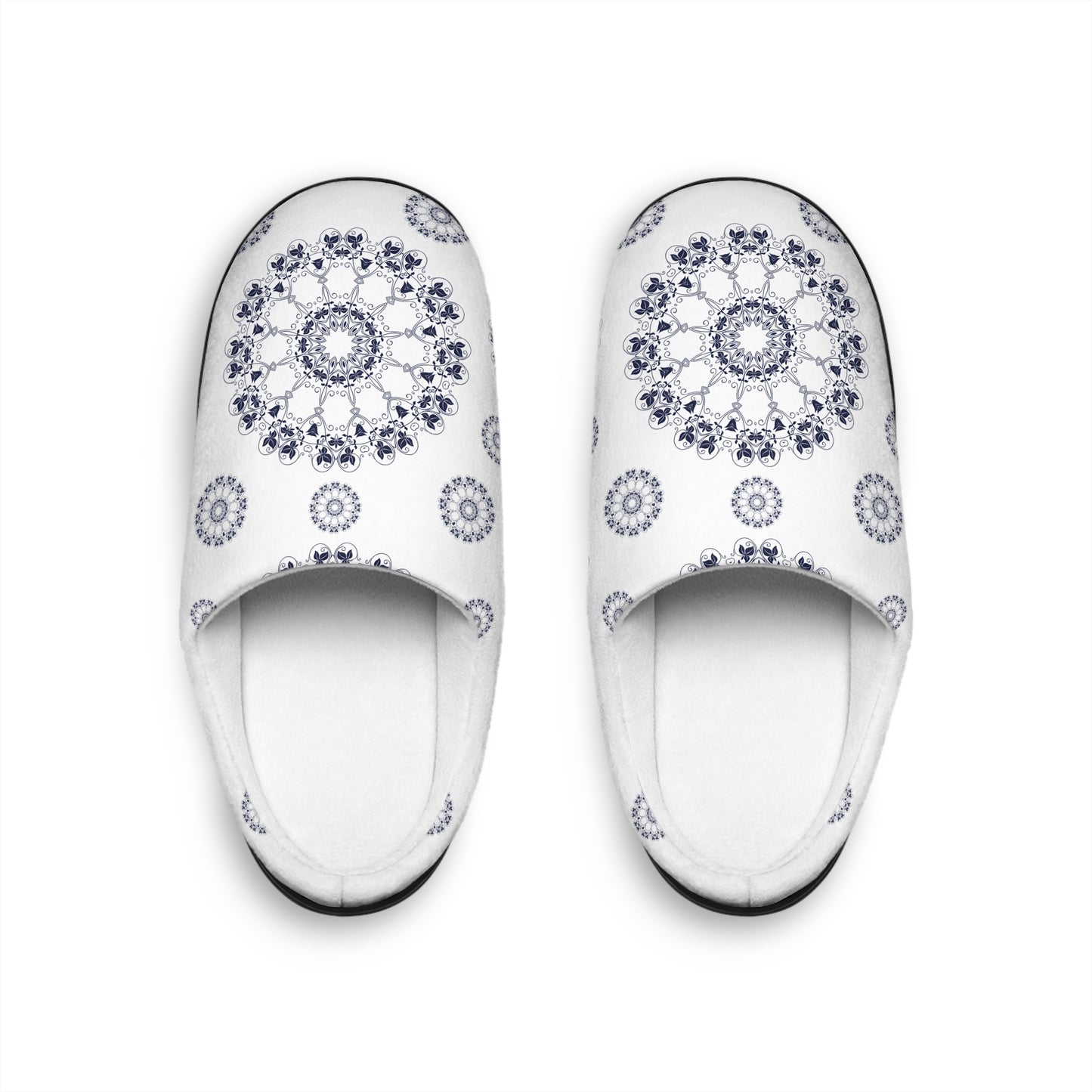 Cozy Women's Indoor Slippers with Elegant Mandala Design, House Slippers, Gift for Her, Relaxation Footwear, Home Comfort