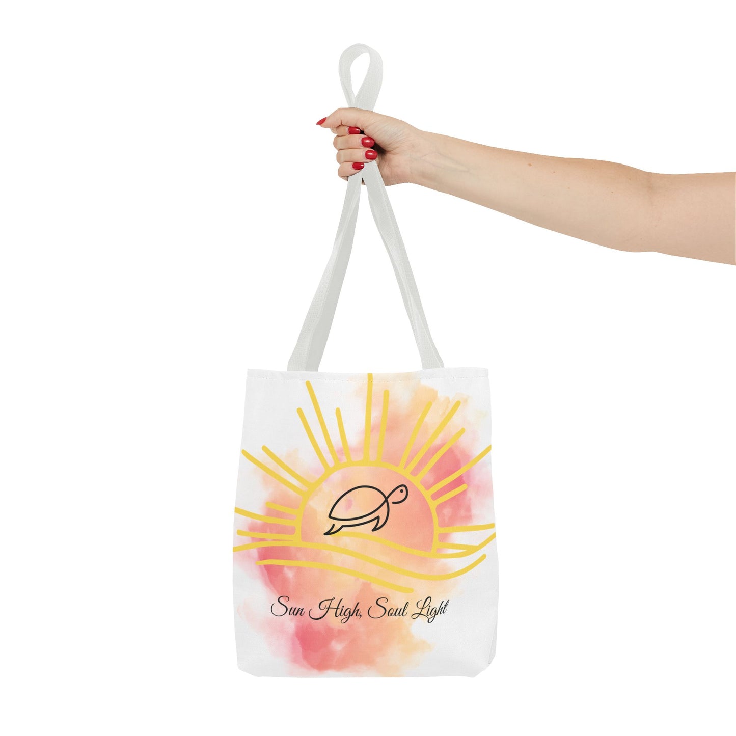 Sun High Tote Bag - Inspirational Turtle Design for Beach Lovers