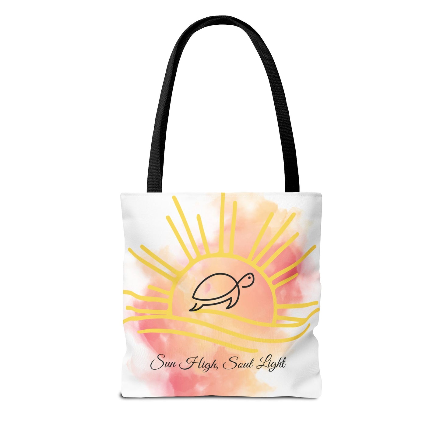 Sun High Tote Bag - Inspirational Turtle Design for Beach Lovers