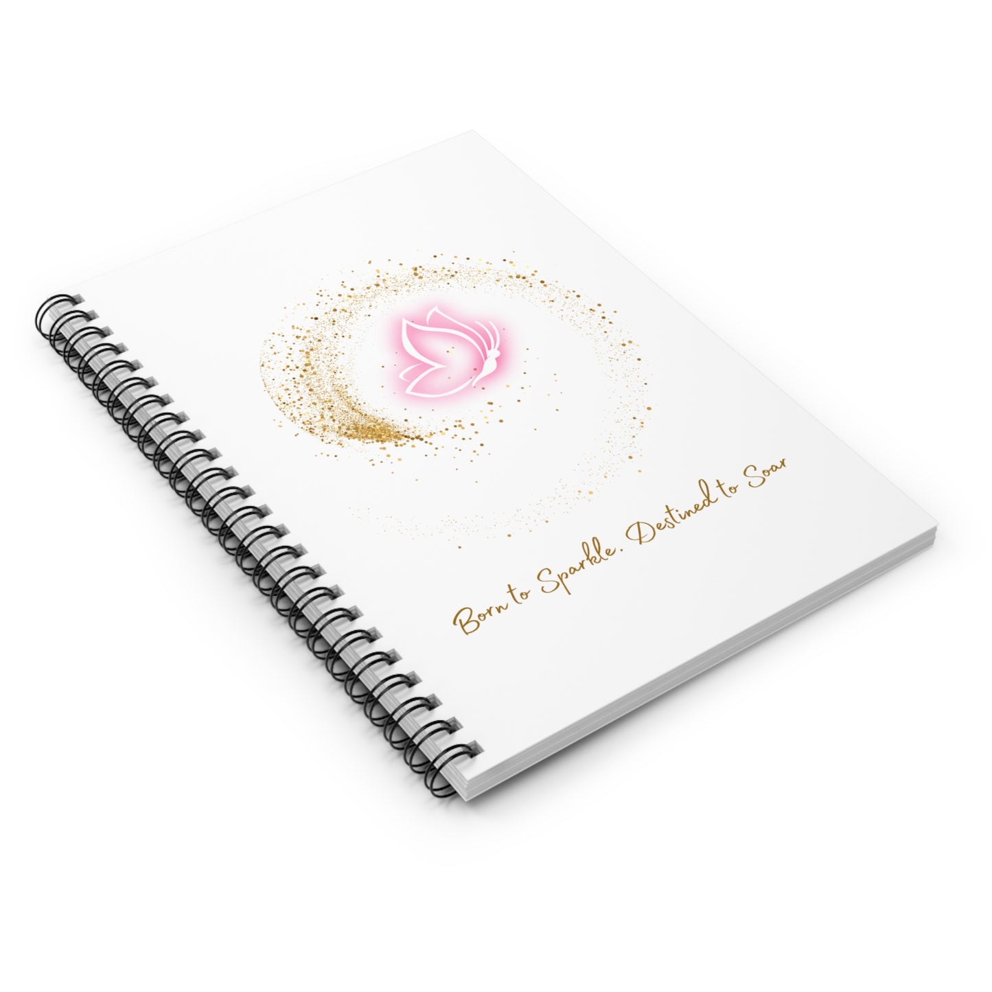 Inspirational Spiral Notebook - "Born to Sparkle, Destined to Soar" - Perfect for Journaling and Goal Setting