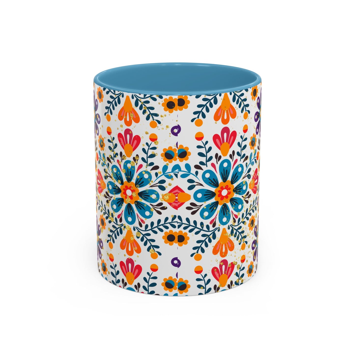 Boho Floral Coffee Mug – Folk Art Accent Mug | Colorful Ceramic Cup by Stardust Cove