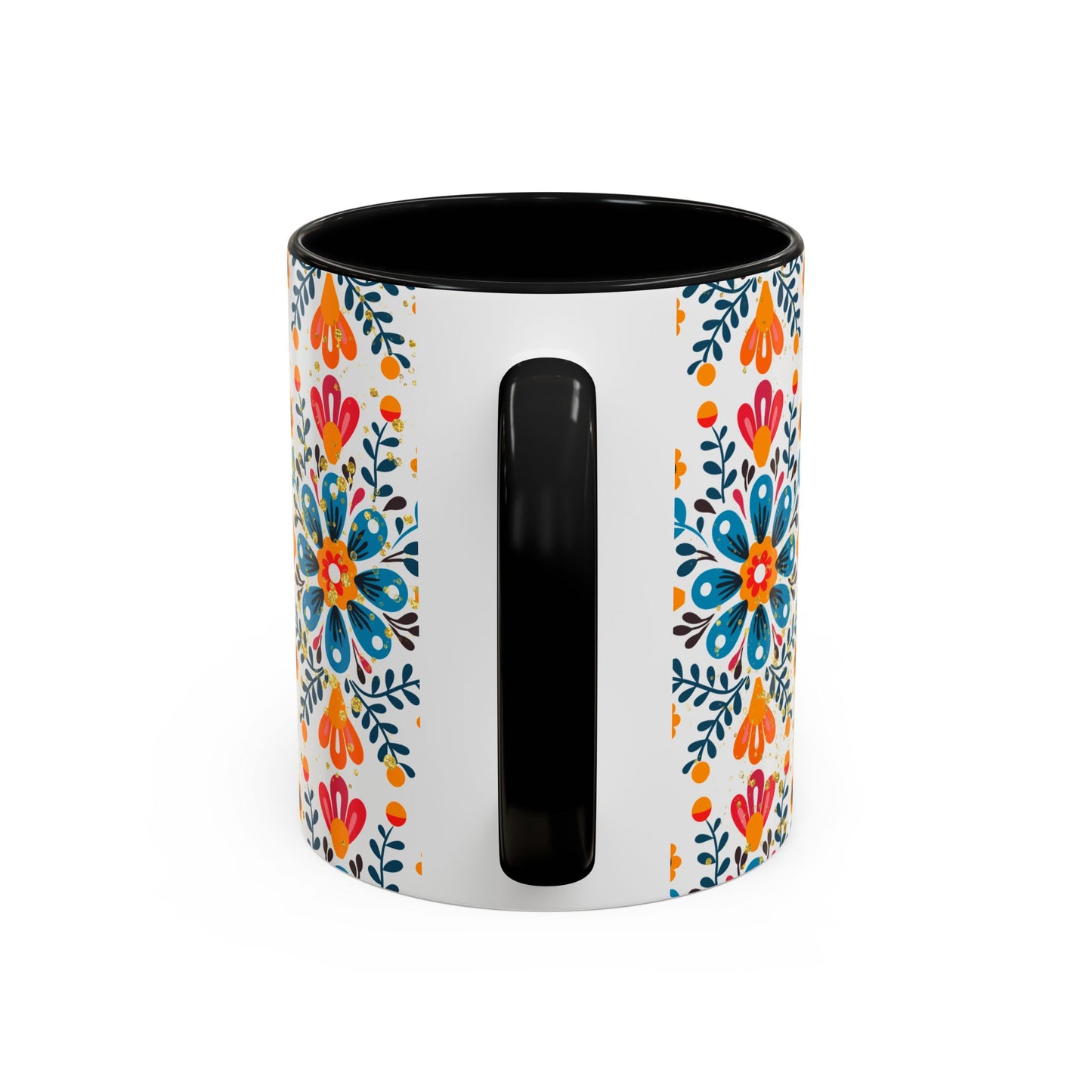 Boho Floral Coffee Mug – Folk Art Accent Mug | Colorful Ceramic Cup by Stardust Cove