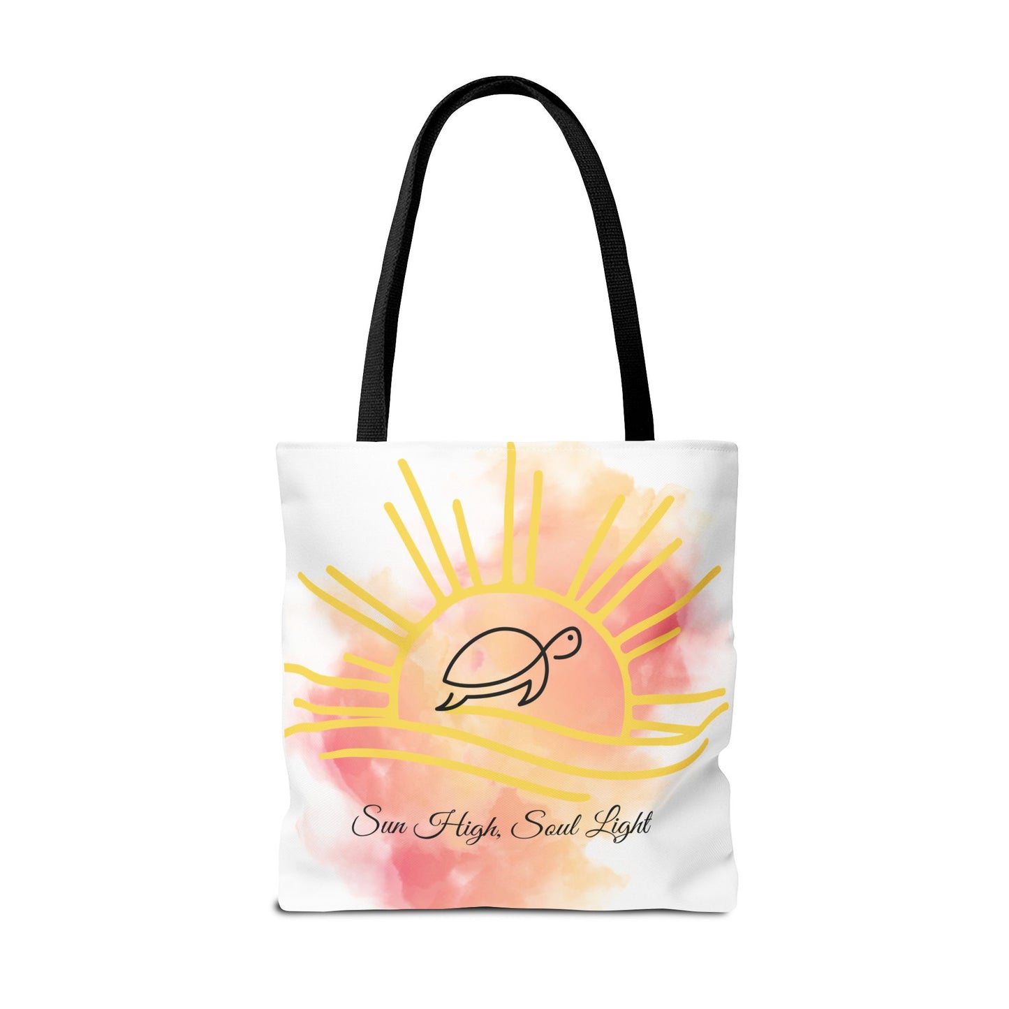 Sun High Tote Bag - Inspirational Turtle Design for Beach Lovers