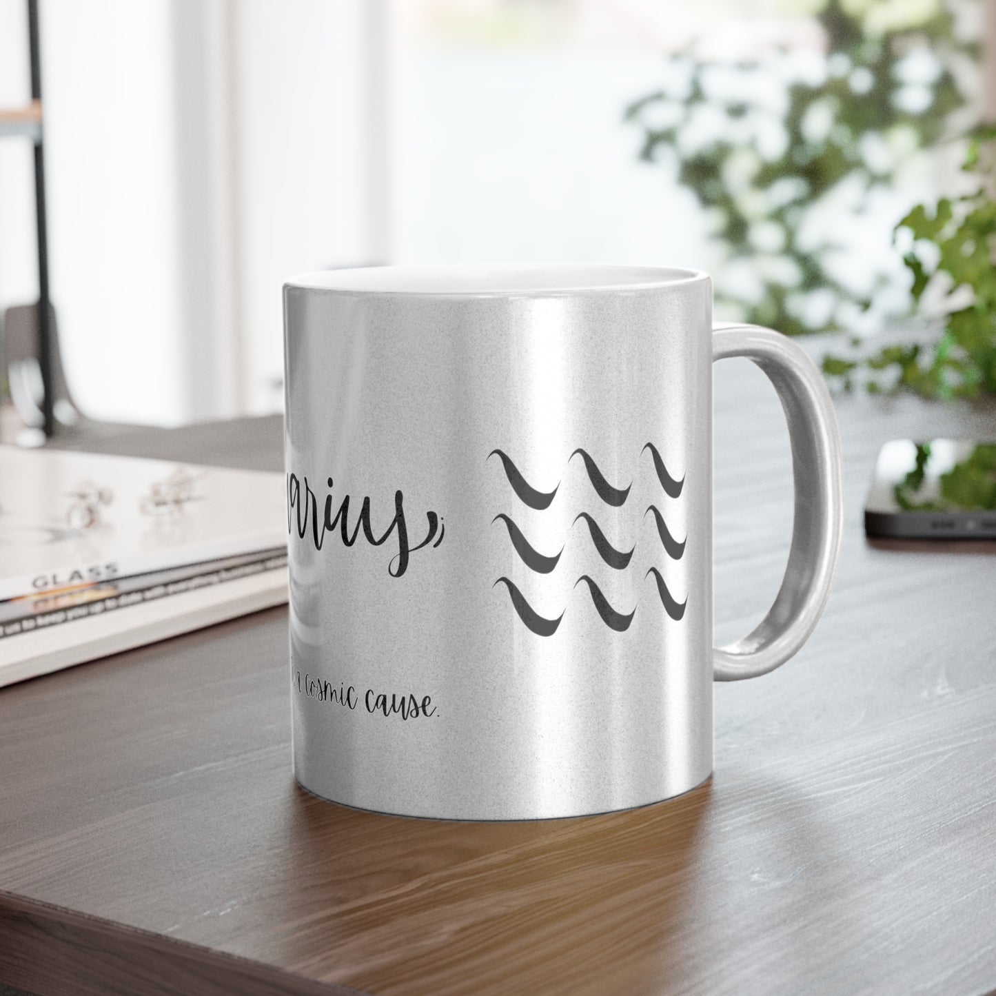 Aquarius Zodiac Mug – “Wild Mind, Brave Heart” Astrology Gift