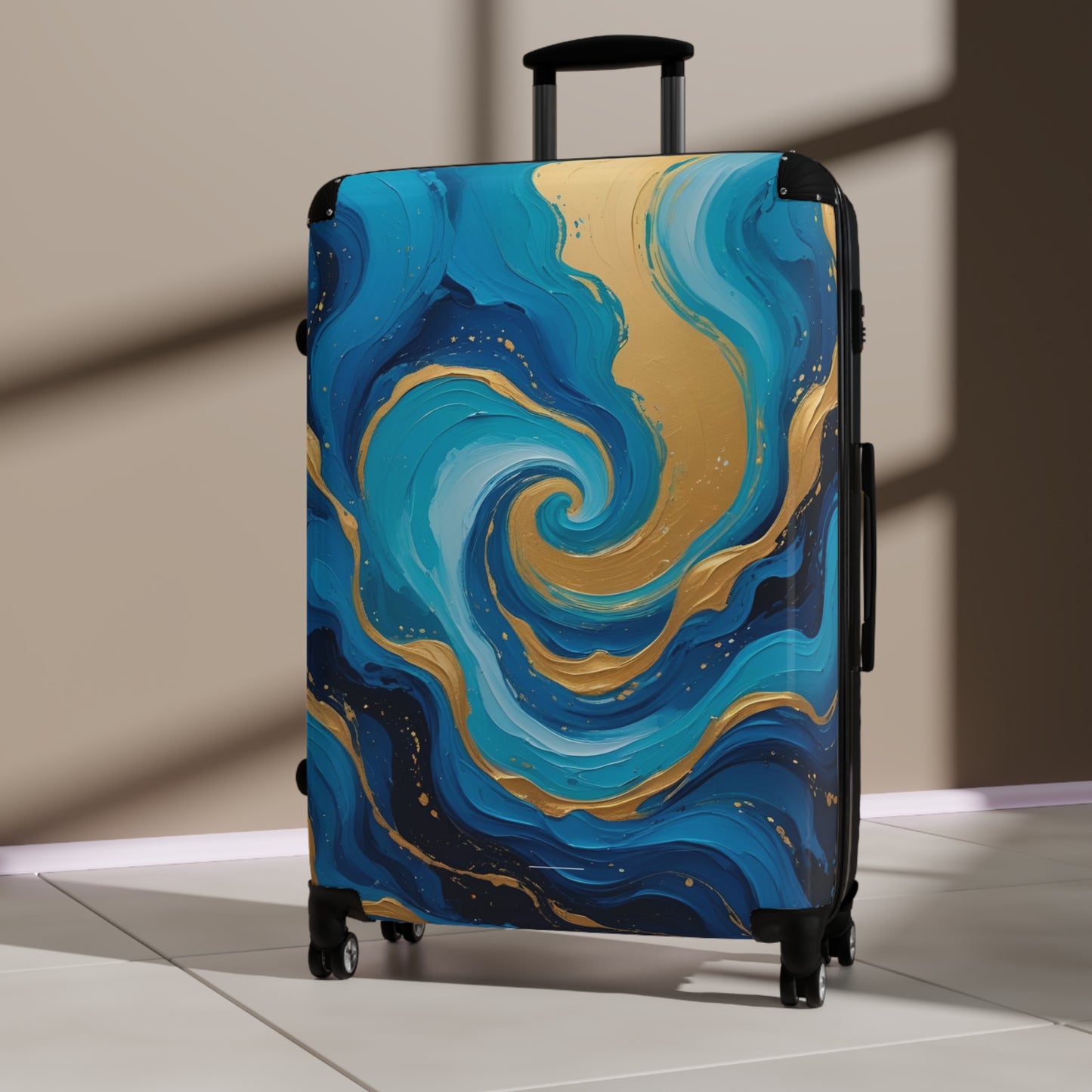 Tide’s Dream Spinner Suitcase – Ocean Galaxy Swirl Travel Luggage
