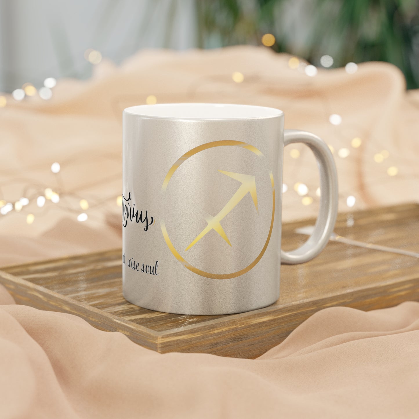 Sagittarius Zodiac Mug – Wild Spirit Wise Soul – Astrology Gift for Sagittarius Women & Men – Horoscope Coffee Cup
