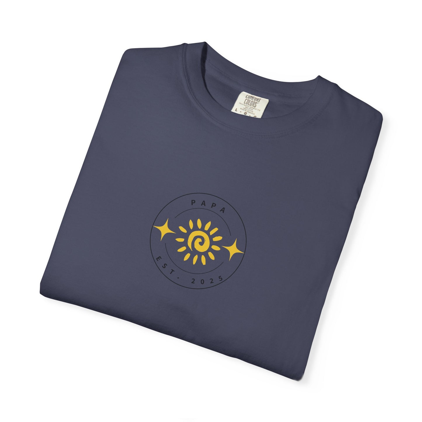 Papa Est. 2025 T-Shirt – Retro Sun Tee for First-Time Grandpas