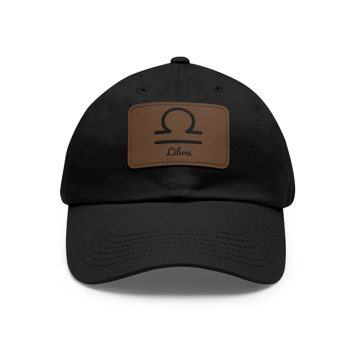 Libra Zodiac Dad Hat – Leather Patch Astrology Cap | Air Sign Gift for Men & Women