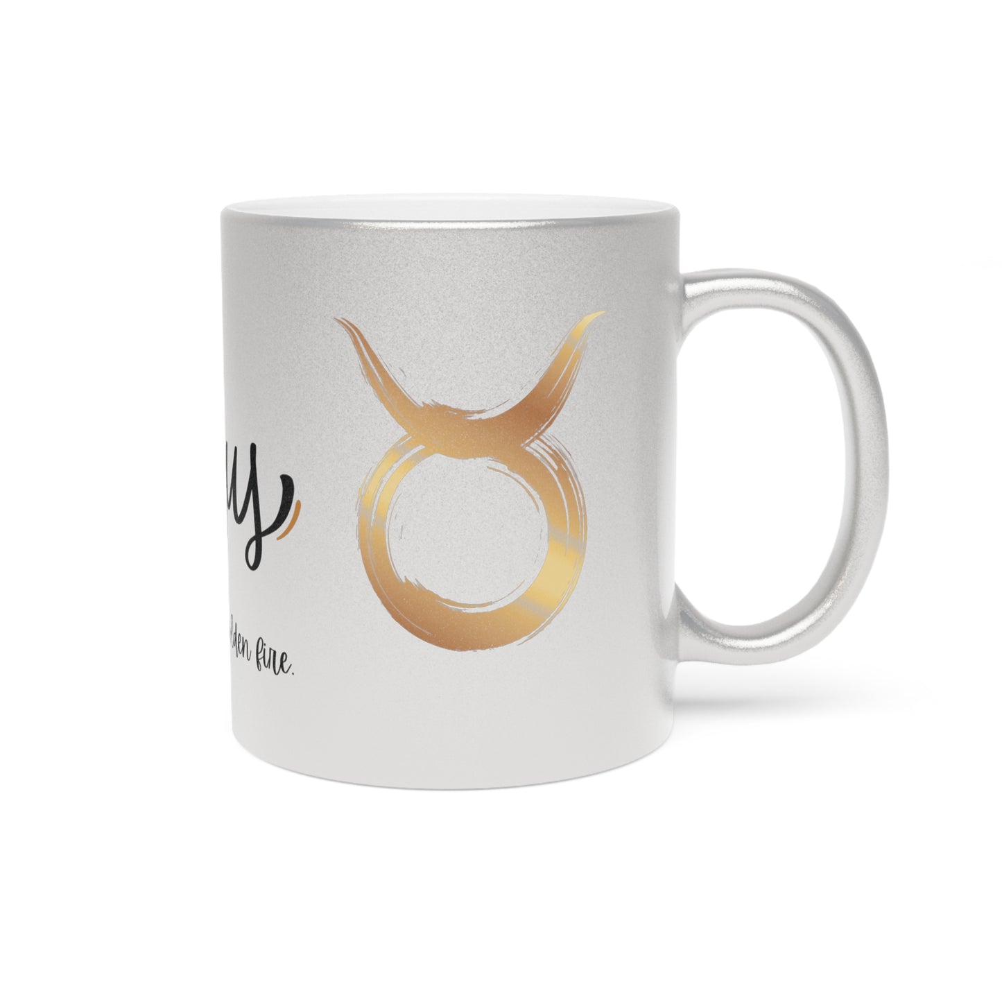 Taurus Zodiac Mug – Grounded Soul. Golden Fire – Astrology Gift for Taurus Women & Men – Celestial Taurus Coffee Cup