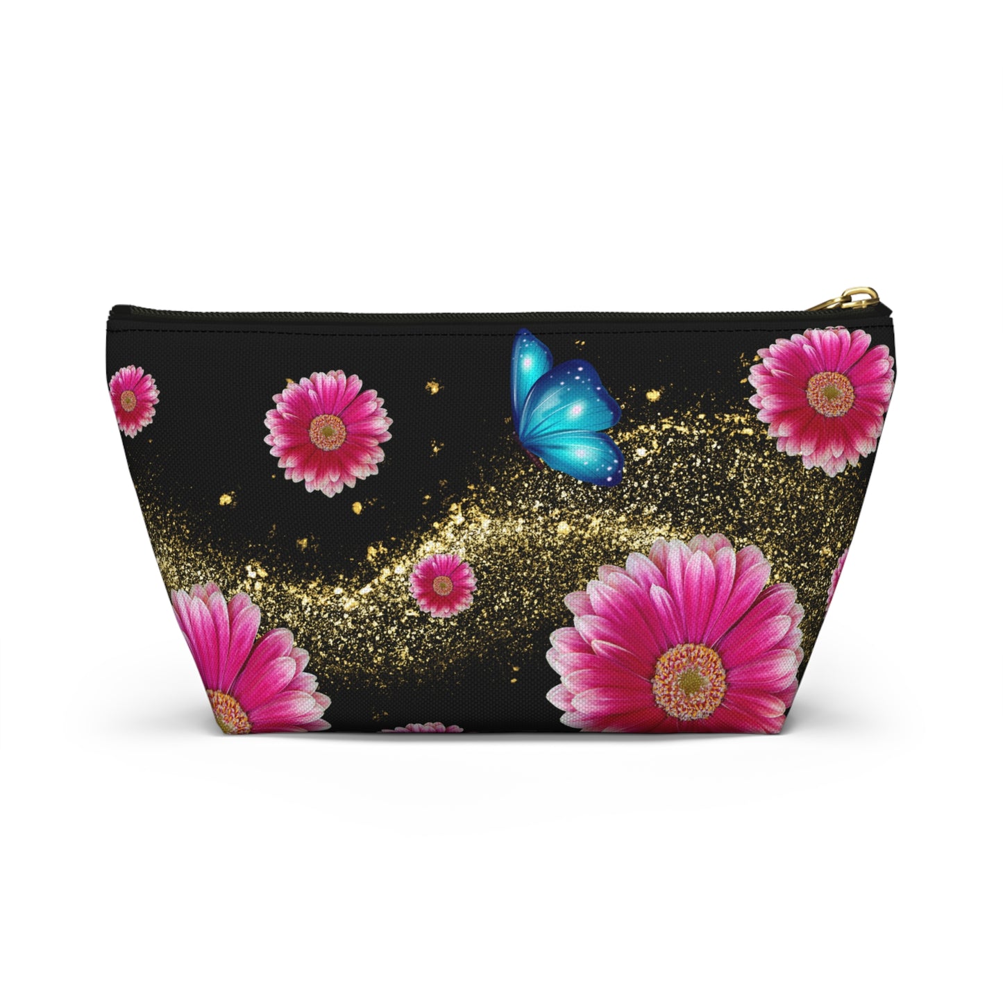 Floral Butterfly Accessory Pouch, Makeup Bag, Travel Essentials, Gift for Her, Cosmetic Storage, Floral Design