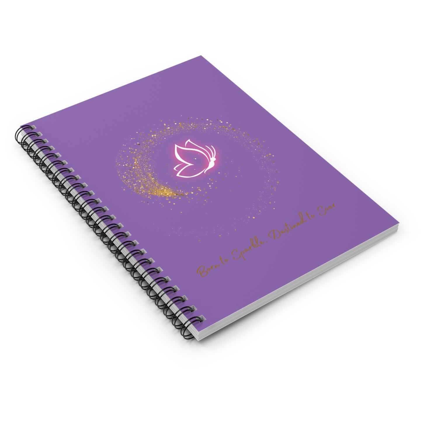 Inspirational Spiral Notebook - 'Born to Sparkle, Destined to Soar'