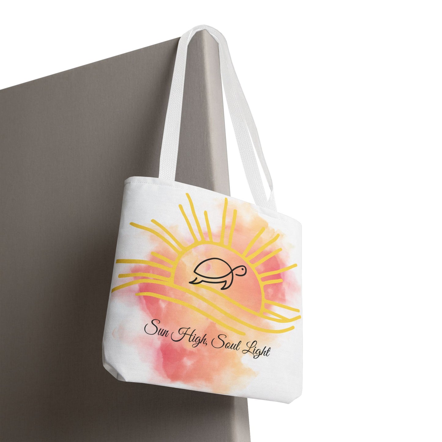 Sun High Tote Bag - Inspirational Turtle Design for Beach Lovers