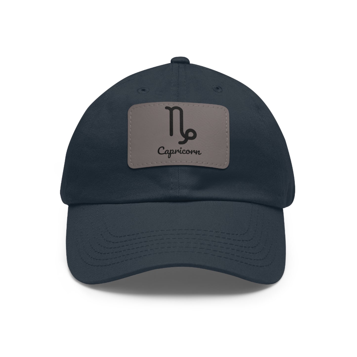 Capricorn Dad Hat with Leather Patch - Stylish Astrology Cap