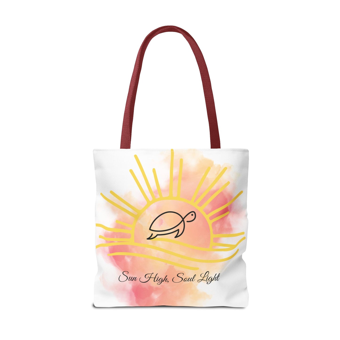 Sun High Tote Bag - Inspirational Turtle Design for Beach Lovers