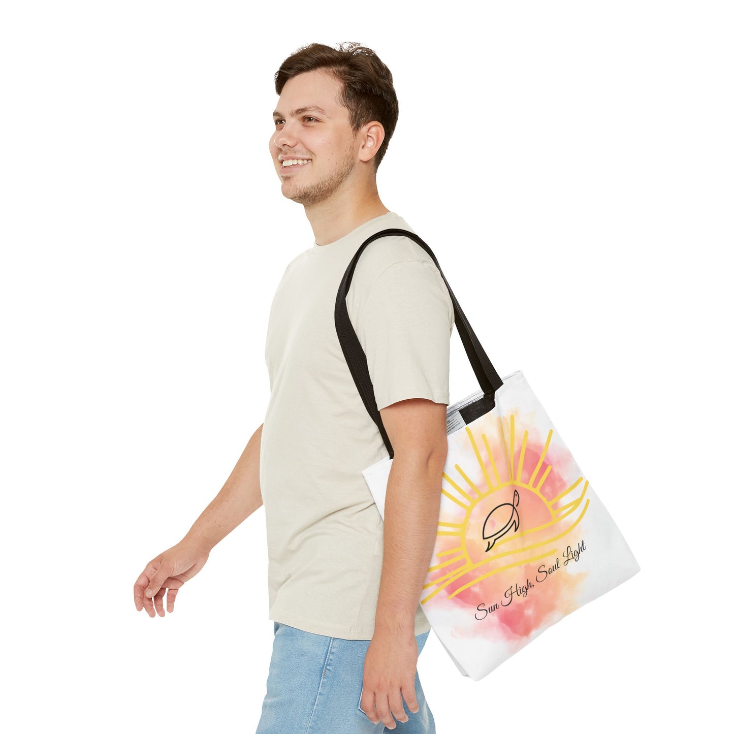 Sun High Tote Bag - Inspirational Turtle Design for Beach Lovers