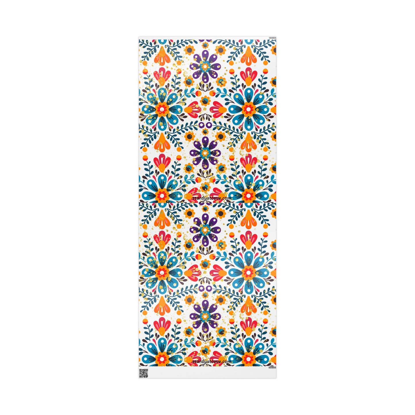 Vibrant Floral Wrapping Paper, Colorful Gift Wrap, Birthday, Holiday, Celebration, Eco-Friendly, Handmade