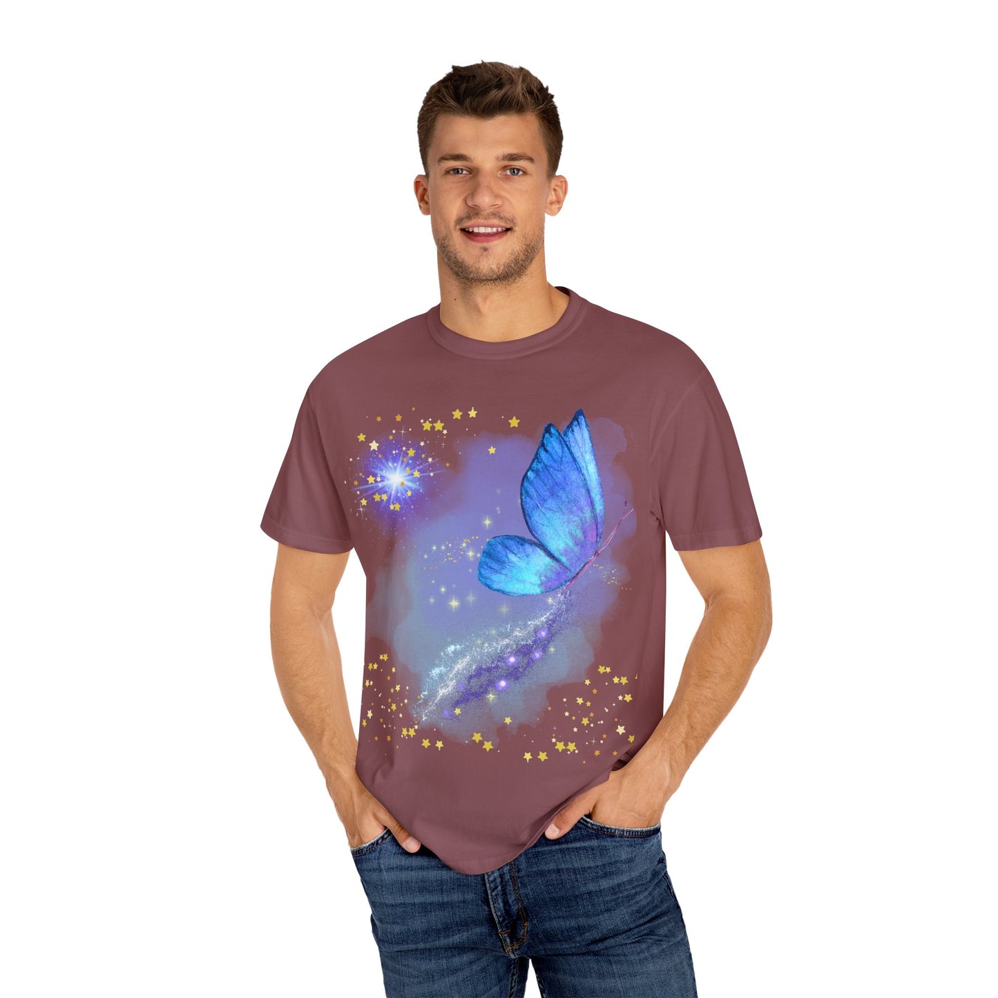 Celestial Butterfly Unisex T-Shirt - Dreamy Graphic Tee for Nature Lovers