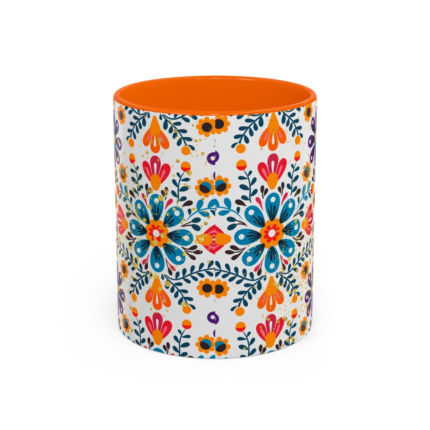 Boho Floral Coffee Mug – Folk Art Accent Mug | Colorful Ceramic Cup by Stardust Cove
