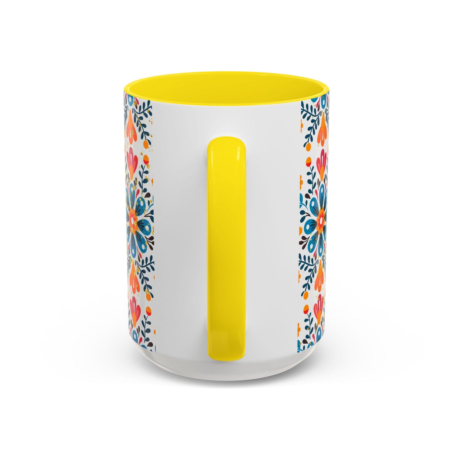 Boho Floral Coffee Mug – Folk Art Accent Mug | Colorful Ceramic Cup by Stardust Cove