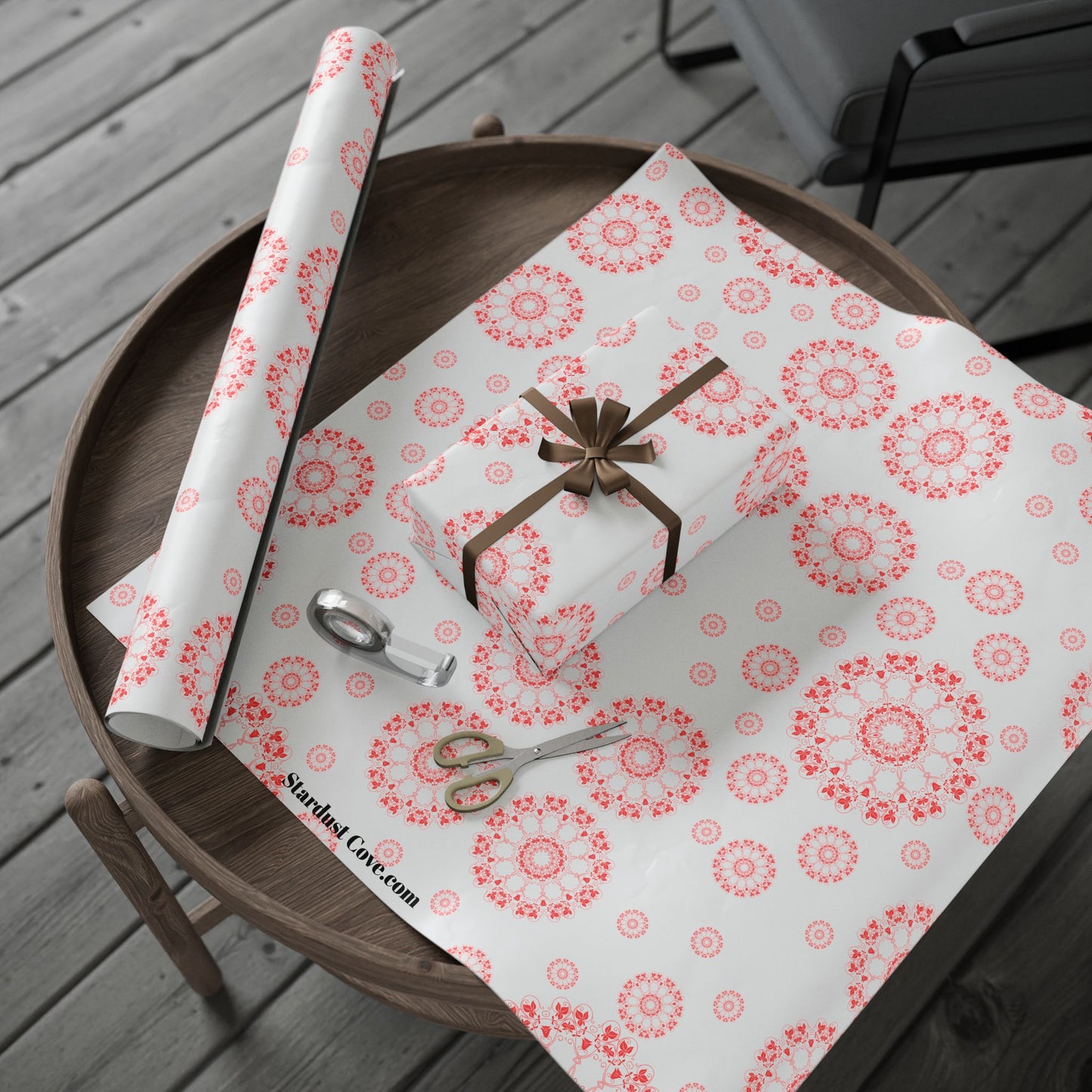Pink Mandala Wrapping Paper – Boho Luxe Gift Wrap for Birthdays, Holidays & Celebrations | Stardust Cove