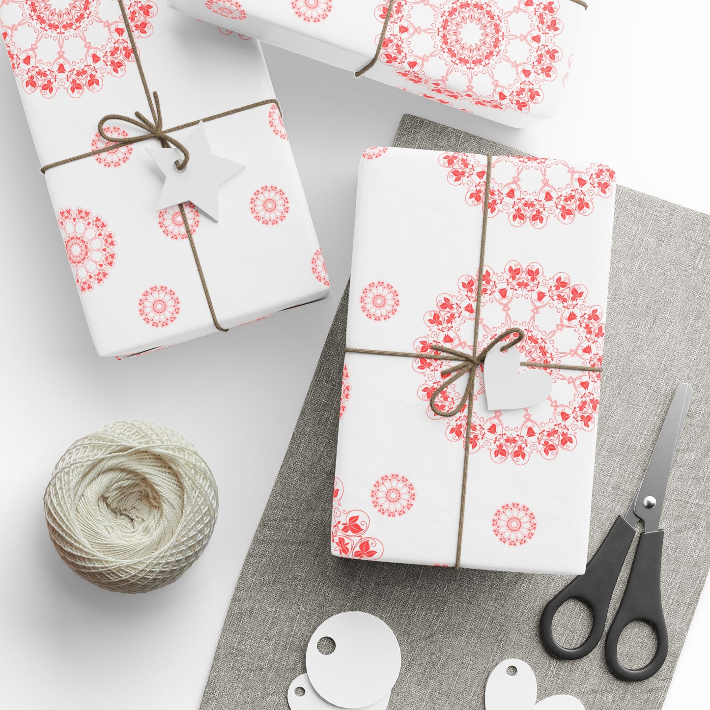 Pink Mandala Wrapping Paper – Boho Luxe Gift Wrap for Birthdays, Holidays & Celebrations | Stardust Cove