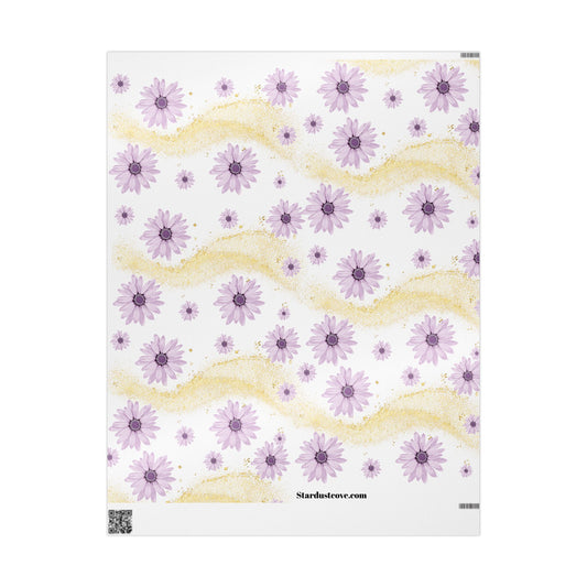 Floral Wrapping Paper, Gift Wrap, Eco-Friendly Gift Wrap, Unique Floral Design, Birthday Wrapping Paper, Wedding Wrap Paper