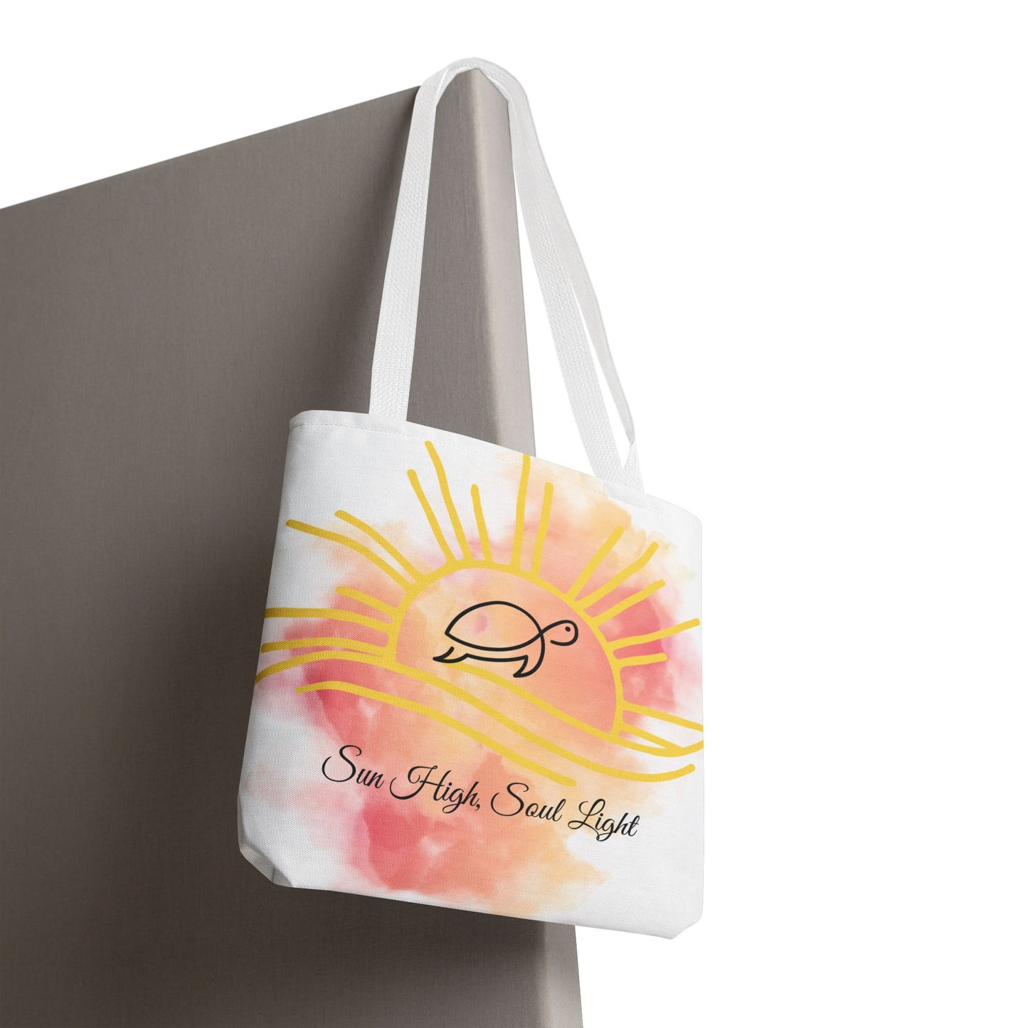 Sun High Tote Bag - Inspirational Turtle Design for Beach Lovers