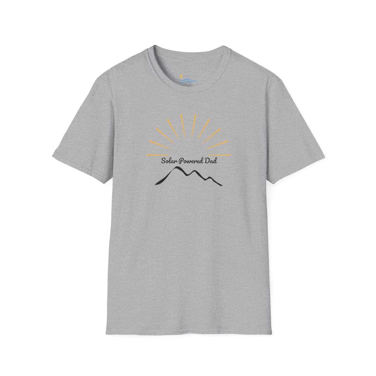 Solar Powered Dad Unisex Softstyle T-Shirt - Perfect Gift for Dad, Father's Day, and Outdoor Enthusiasts