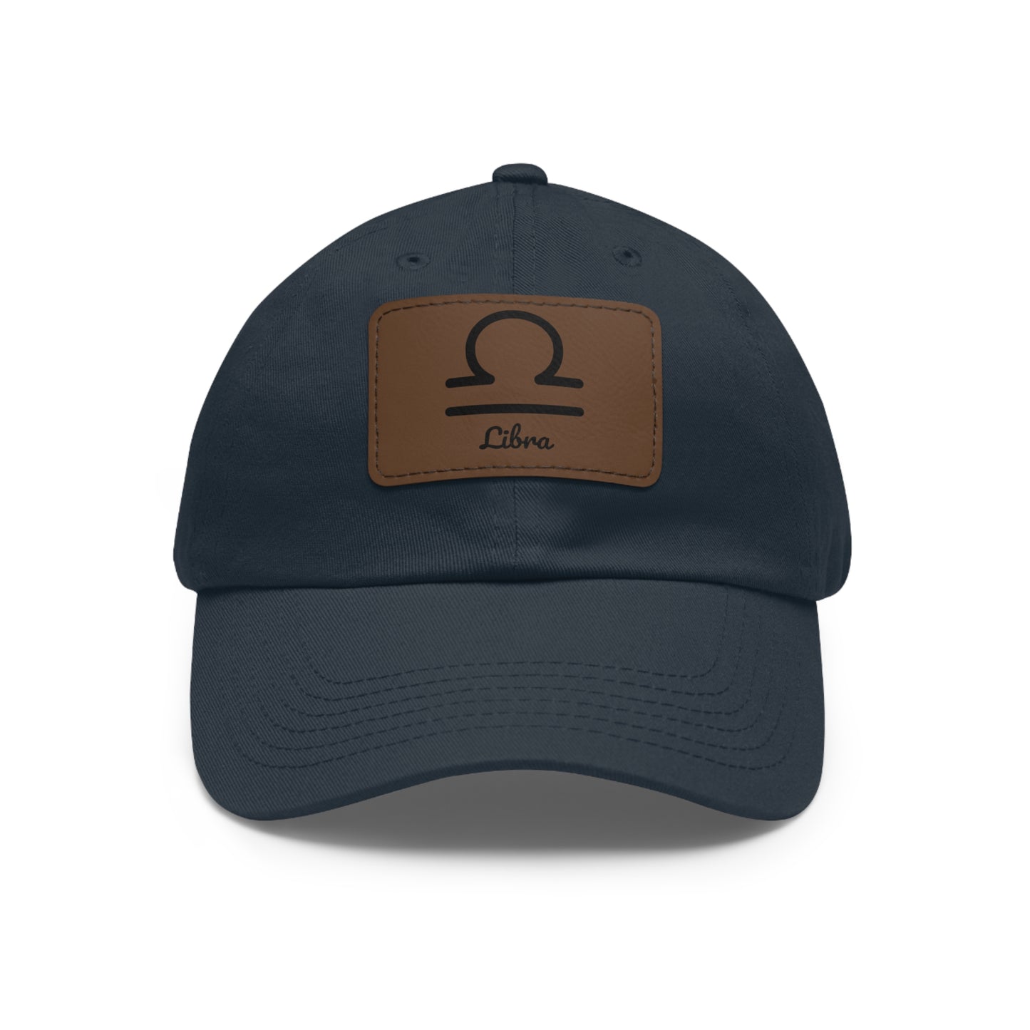 Libra Zodiac Dad Hat – Leather Patch Astrology Cap | Air Sign Gift for Men & Women