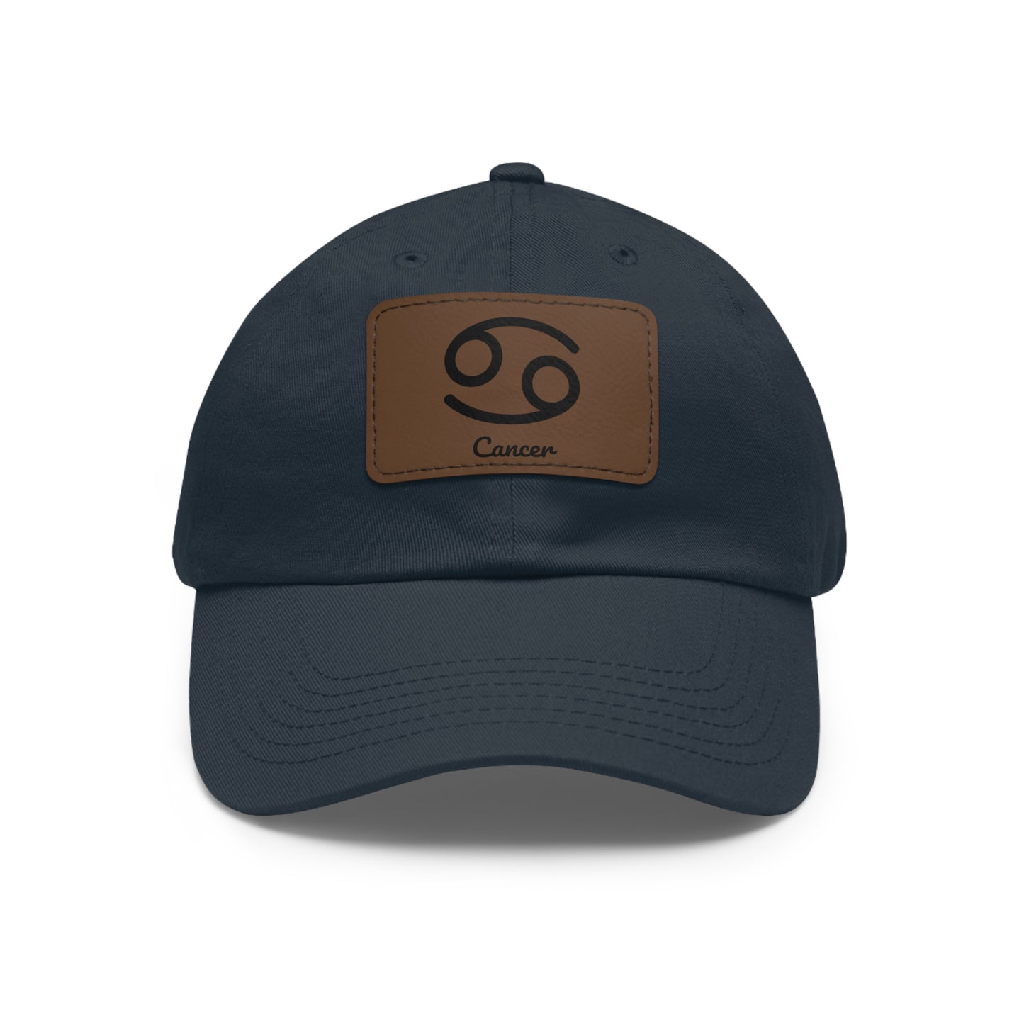 Cancer Zodiac Dad Hat – Leather Patch Astrology Cap | Water Sign Horoscope Gift for Men & Women