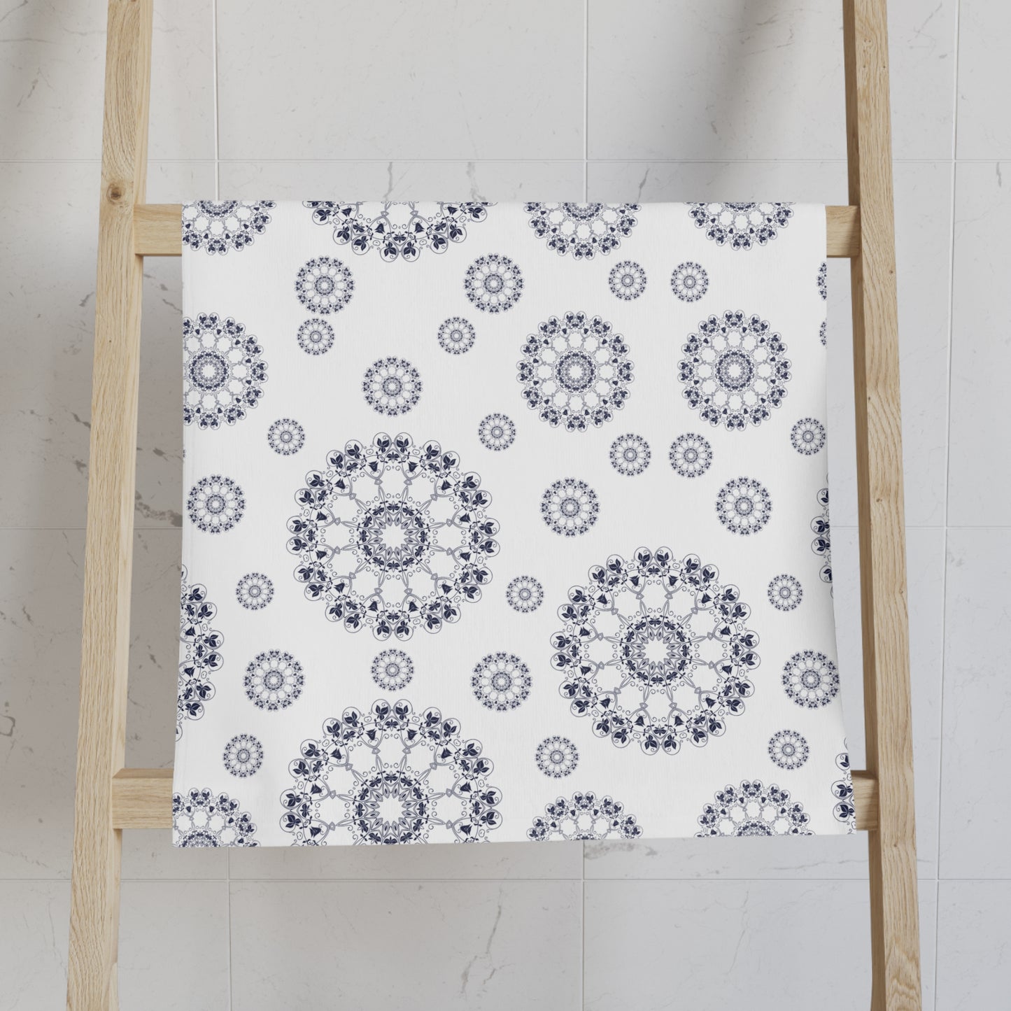 Elegant Mandala Pattern Hand Towel | Boho Home Decor, Kitchen Essential, Bathroom Linen, Gift for Hostess, Wedding Shower