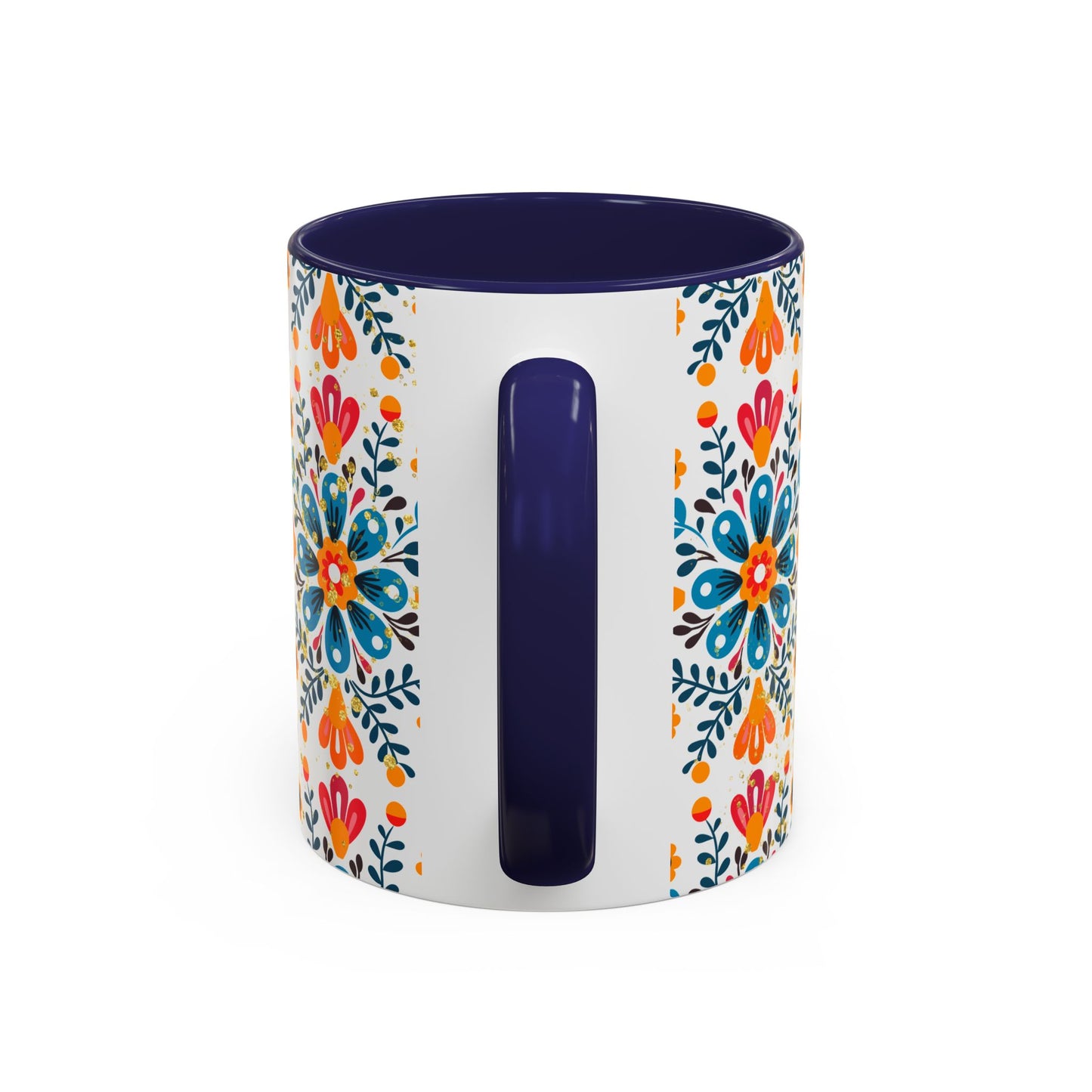 Boho Floral Coffee Mug – Folk Art Accent Mug | Colorful Ceramic Cup by Stardust Cove