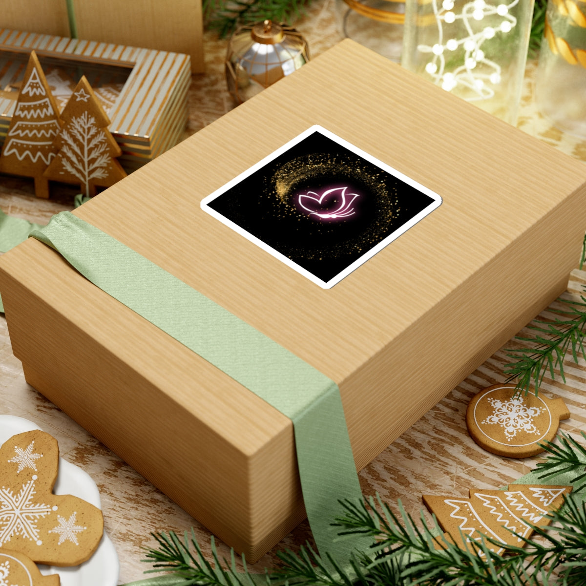 Elegant Butterfly Kiss-Cut Stickers | Sparkling Gold Design for Personalization