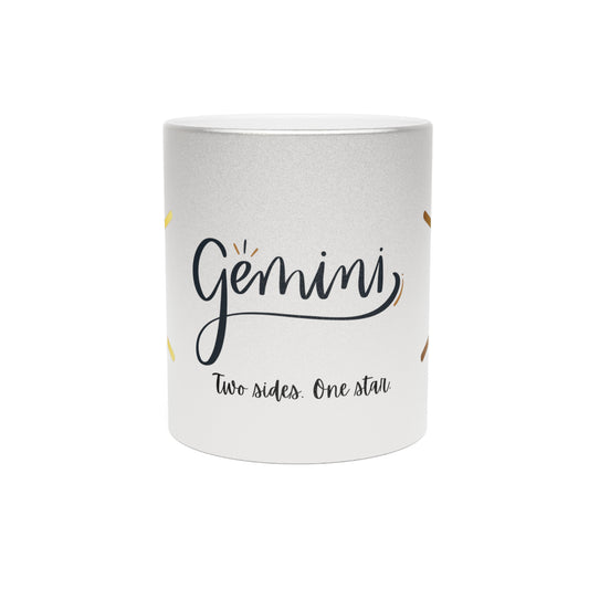 Gemini Zodiac Mug – Two Sides One Star – Astrology Gift for Gemini Women & Men – Celestial Gemini Coffee Cup