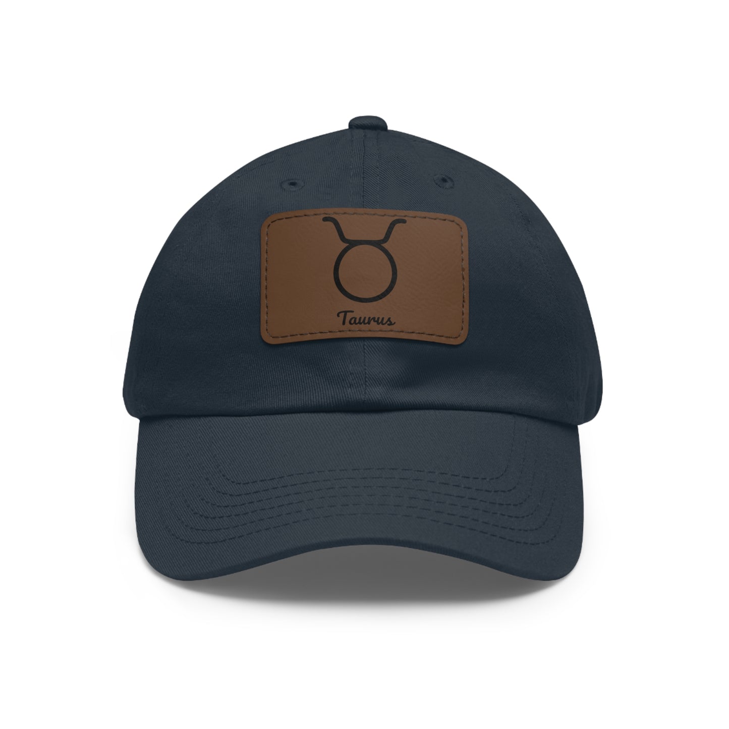 Taurus Zodiac Dad Hat with Leather Patch – Earth Sign Astrology Gift | Minimalist Star Sign Cap for Men & Women